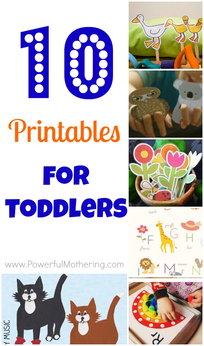 10 Printables For Toddlers