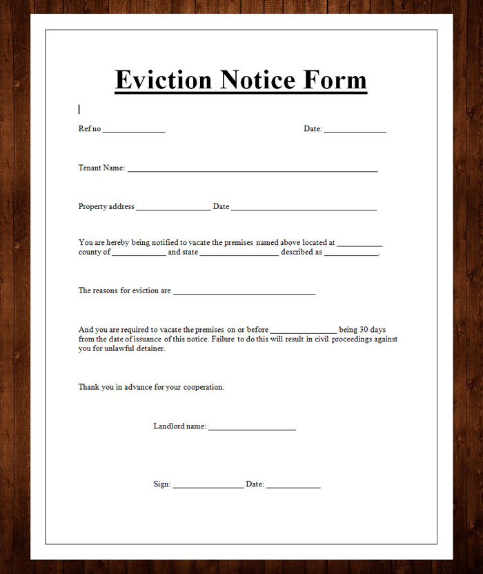 12 Free Eviction Notice Templates For Download DesignYep