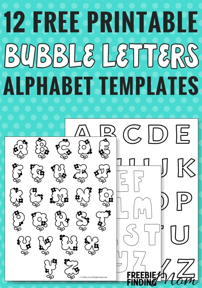 12 Free Printable Bubble Letters Alphabet Templates