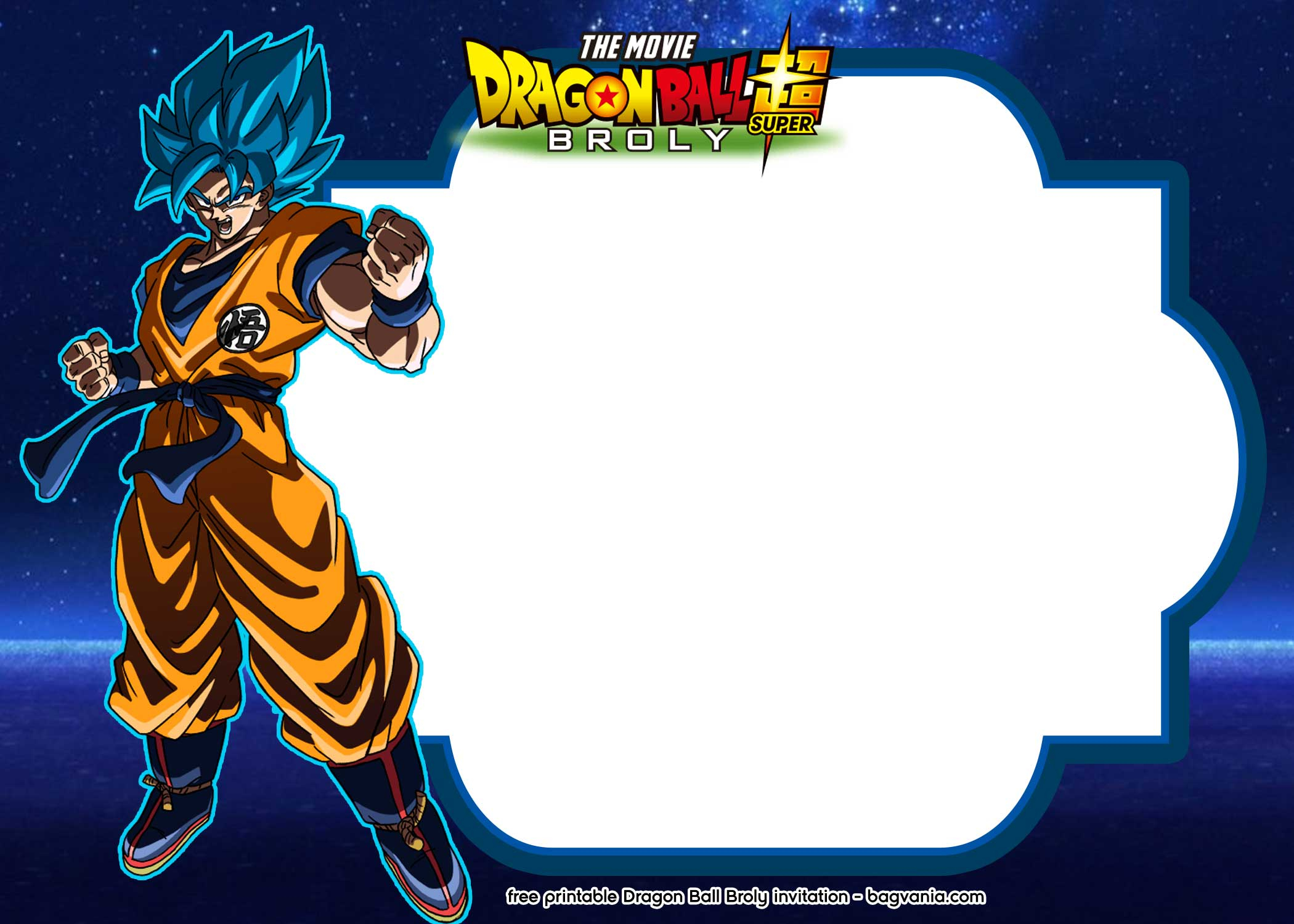 15 FREE Printable Dragon Ball Super Broly Invitation 