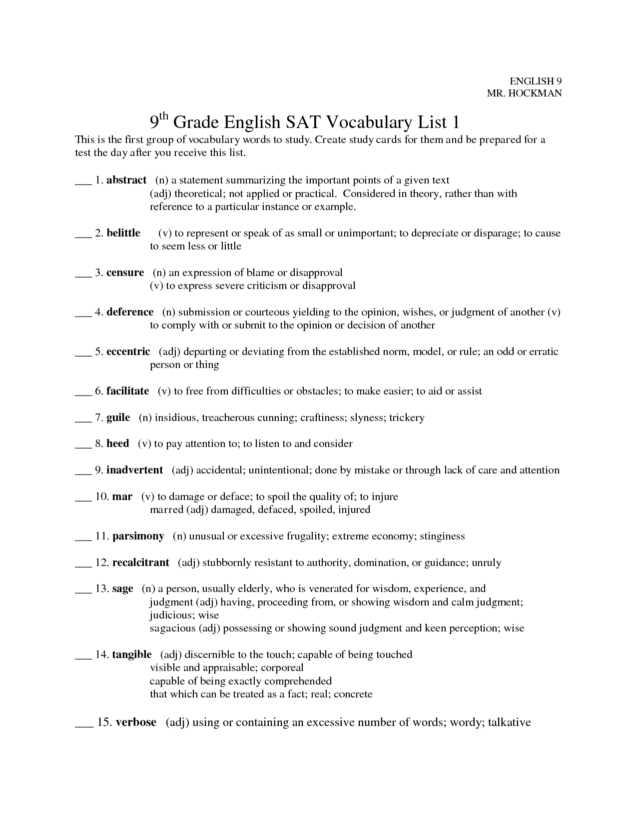 16 Best Images Of 9th Grade History Worksheets 9th Grade 