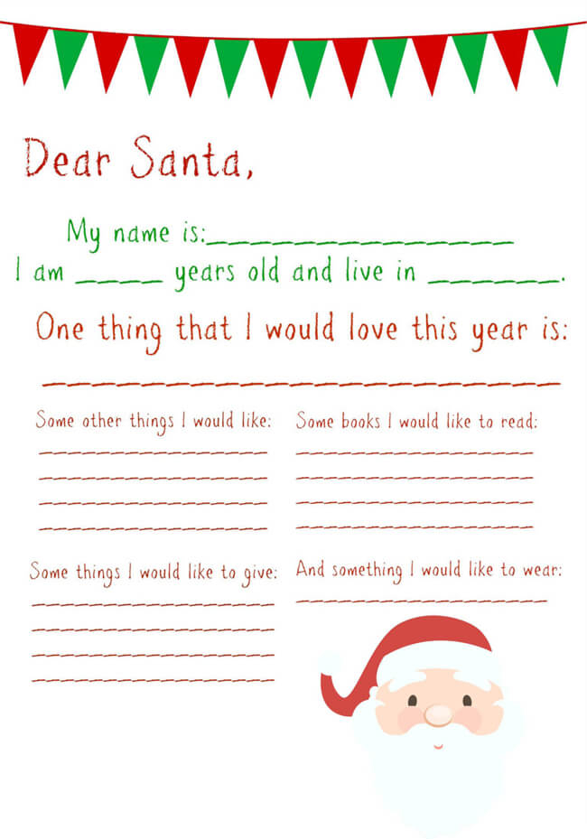 20 Free Letter To Santa Templates For Kids To Write Wishes