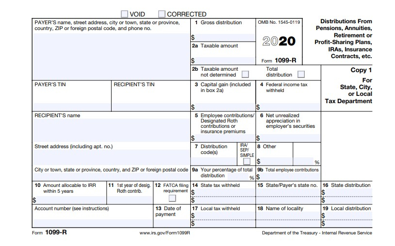 2020 Form 1099 R Printable Printable 1099 Form