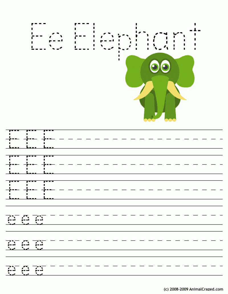 32 Fun Letter E Worksheets KittyBabyLove