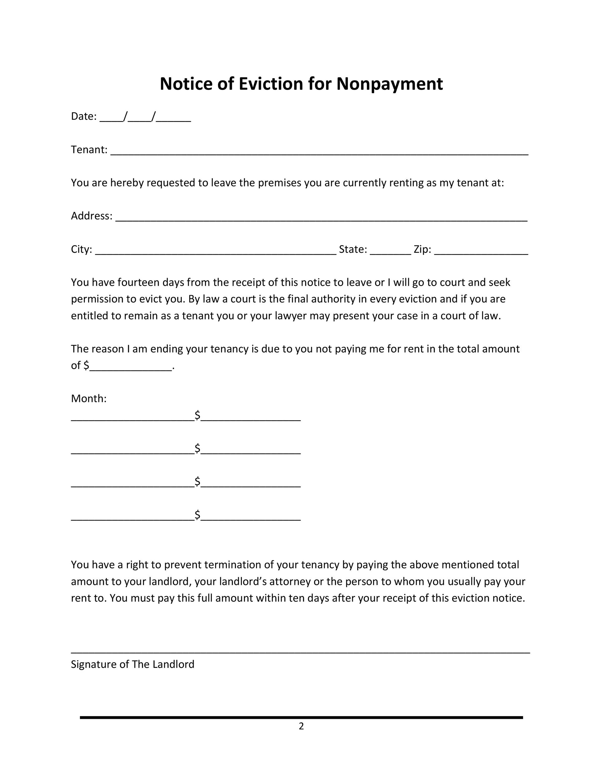 45 Eviction Notice Templates Lease Termination Letters