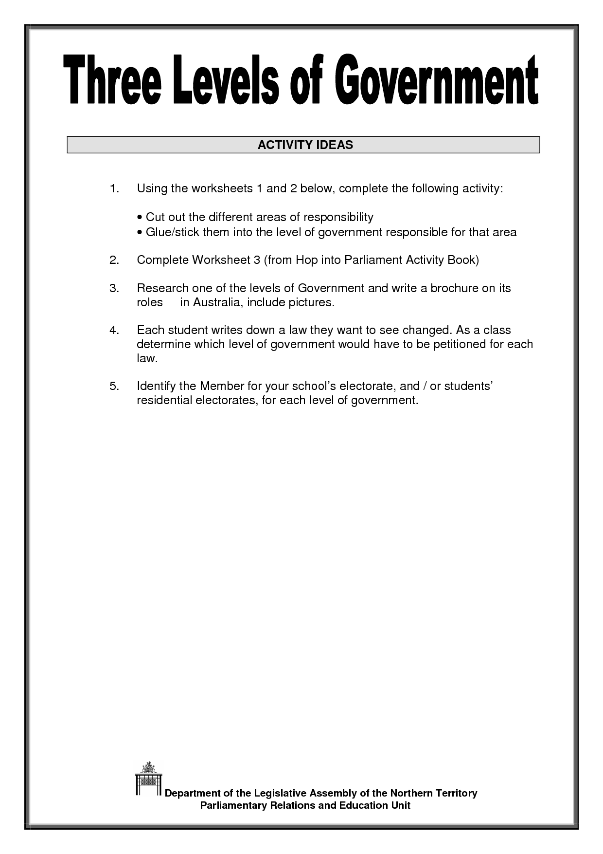 6 Best Images Of Government Worksheets For 9th Grade 