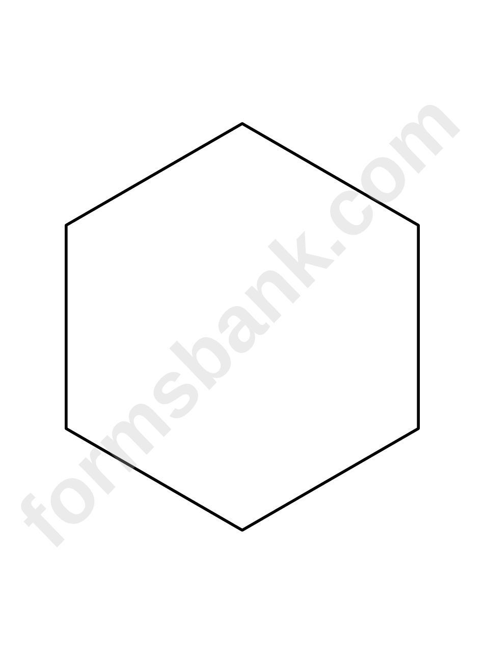 6 Inch Hexagon Template