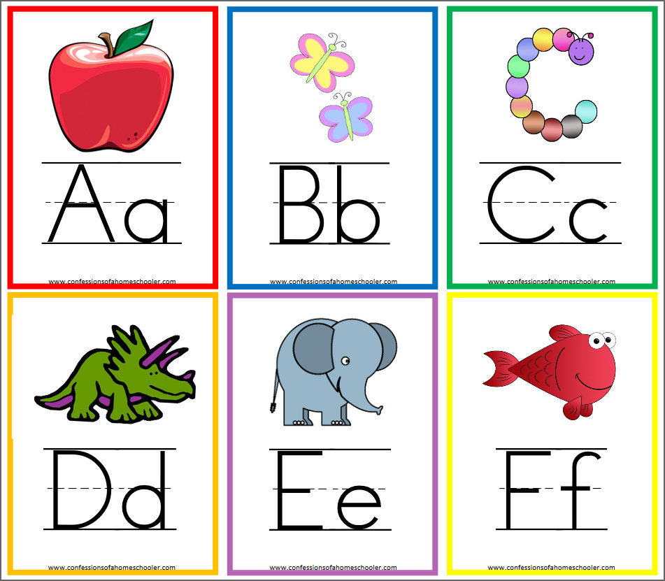 8 Free Printable Educational Alphabet Flashcards For Kids