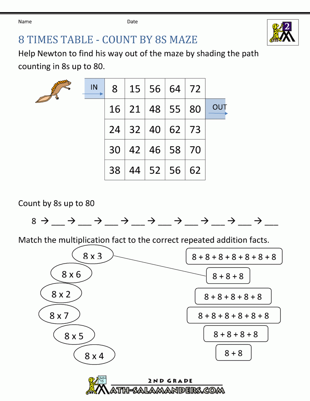 8 Times Table