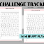 90 Day Challenge Tracker Printable MINI Happy Planner