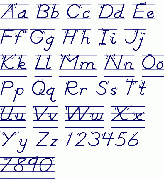 Abcteach Printable Worksheet D Nealian Print Chart With 