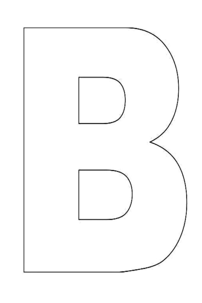 Alphabet Letter B Template For Alphabet Teaching | FreePrintableTM.com