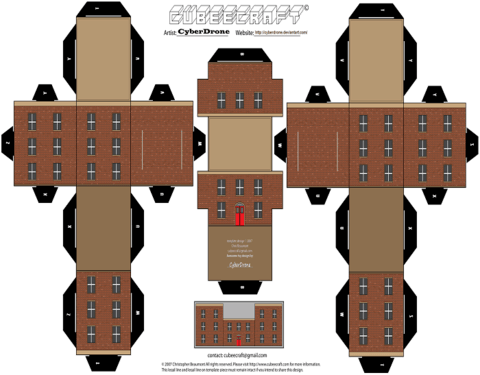 Apartments Building Paper Template Free Printable 