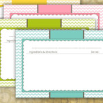 Chevron Recipe Cards 4x6 Typeable Pdf Instant Download No