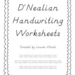 D Nealian Handwriting Worksheets Handwriting Worksheets