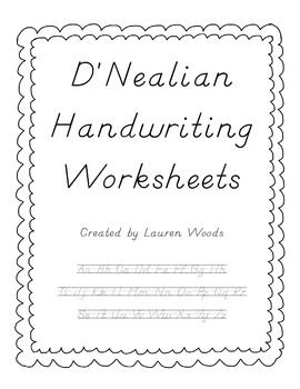 D Nealian Handwriting Worksheets Handwriting Worksheets 