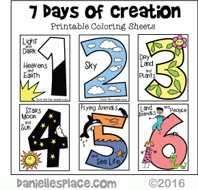 Days Of Creation Printable Coloring Sheets Creation 