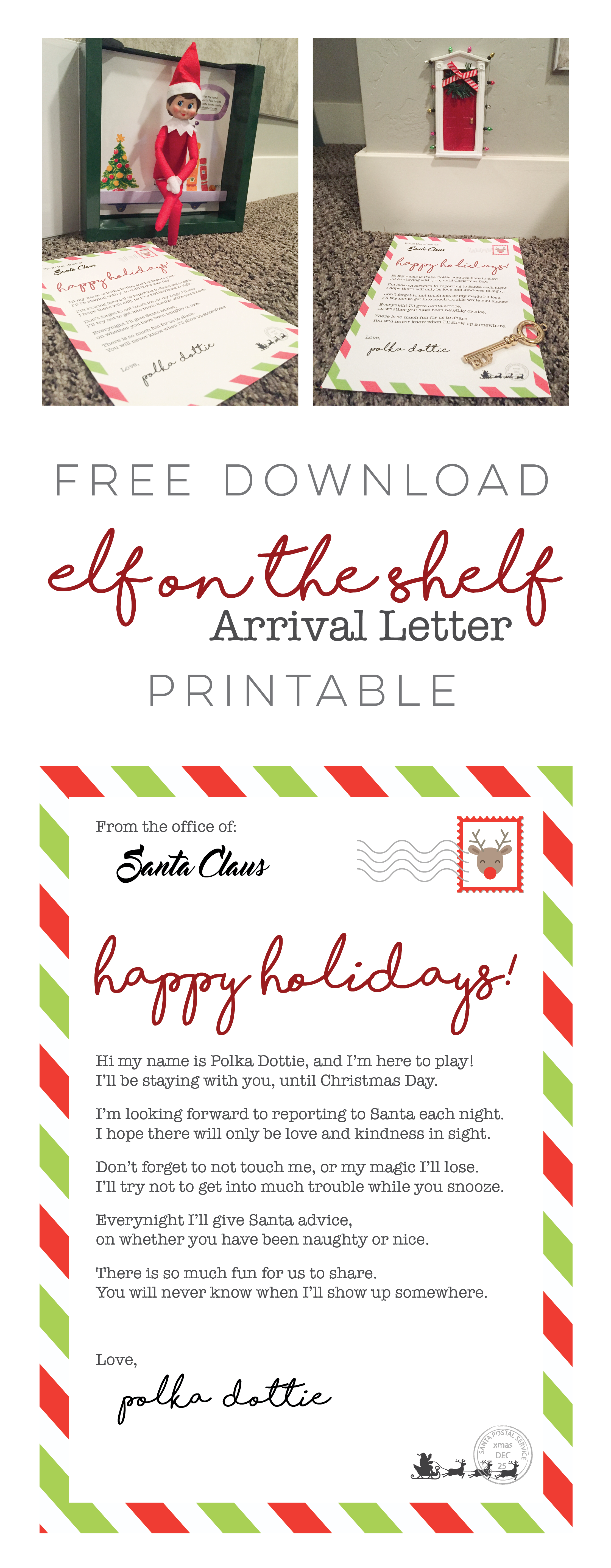 Elf On The Shelf Arrival Letter Free Download Ali 