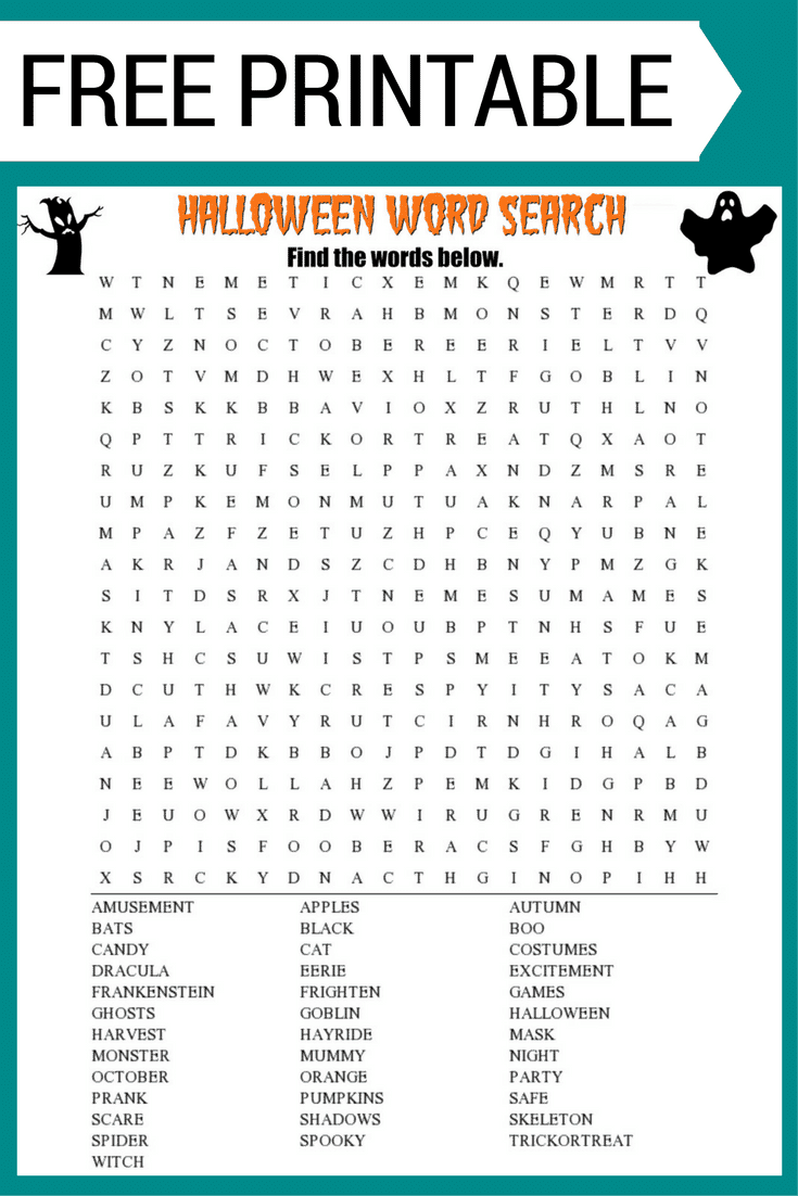 Fall Word Search Free Printable Worksheet