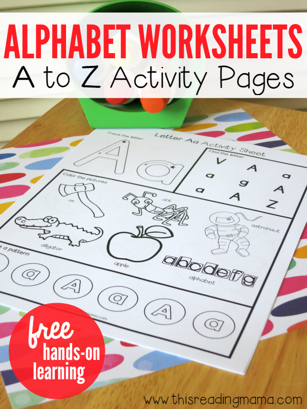 FREE Alphabet Worksheets A To Z Activity Pages Free