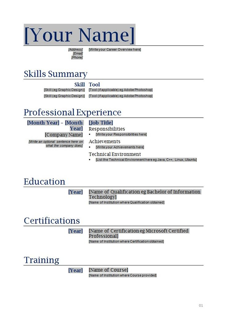 Free Blanks Resumes Templates Posts Related To Free 