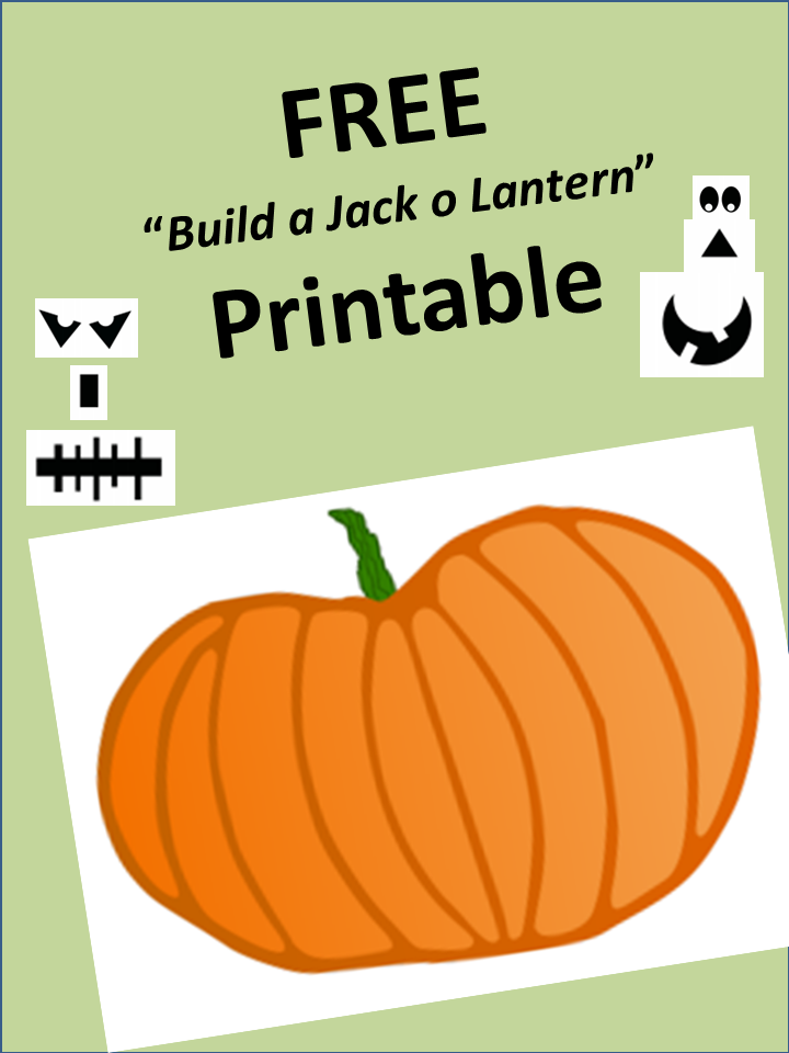 FREE Build A Jack O Lantern Halloween Printable