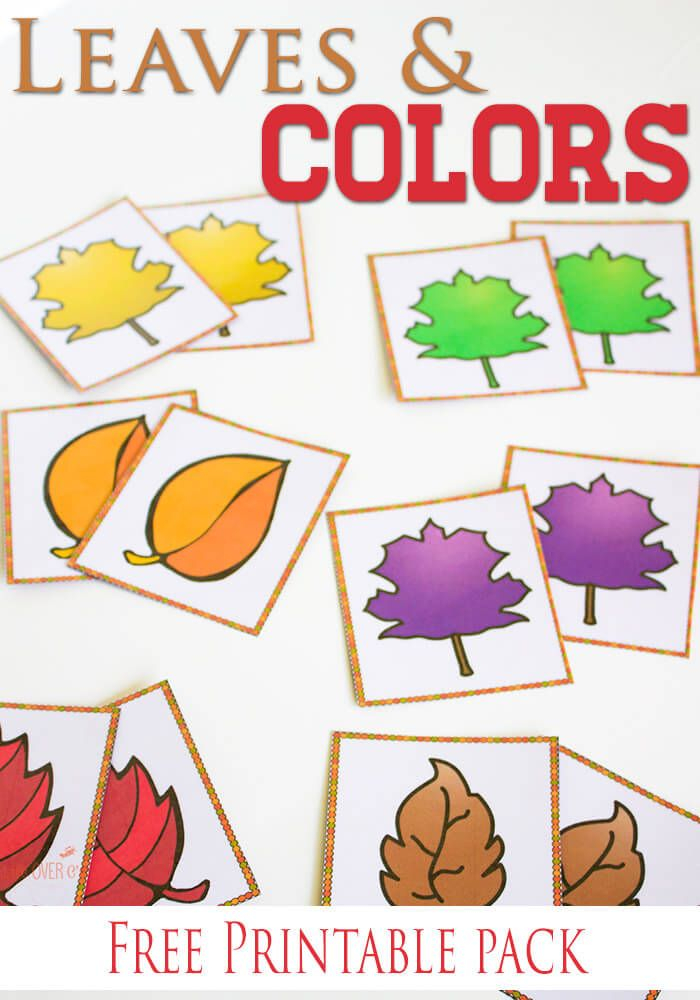 Free Fall Colors Printable Activities For Preschoolers 