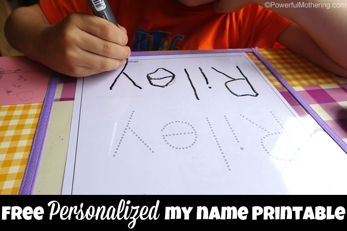 FREE Name Tracing Worksheet Printable Font Choices