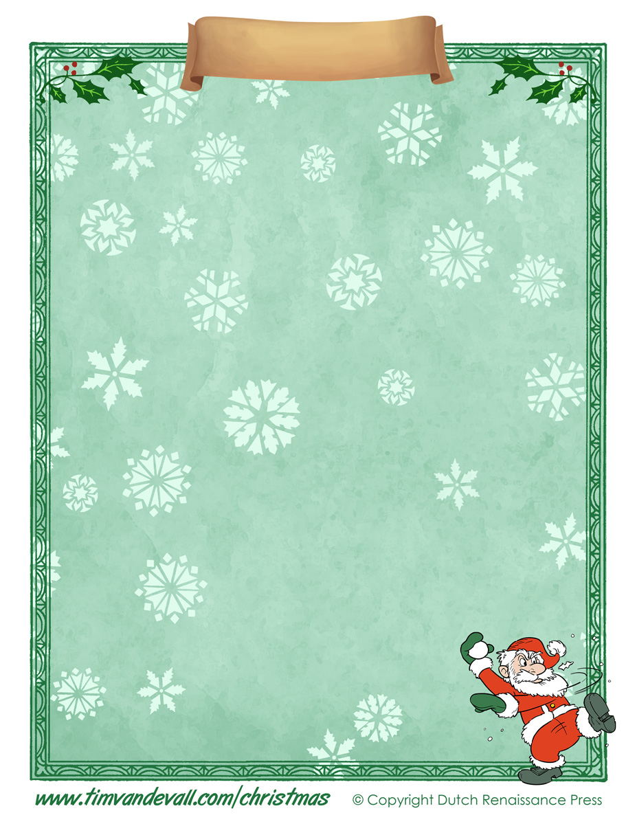 Free Printable Christmas Paper Templates