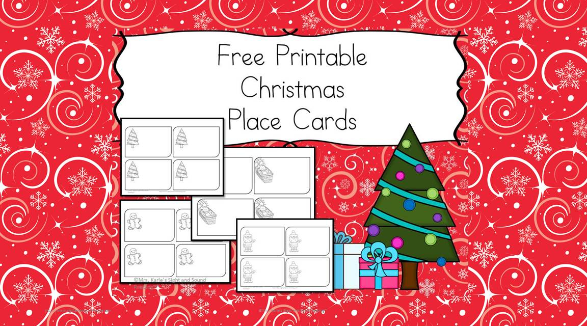 Free Printable Christmas Place Cards Have The Kids Help 