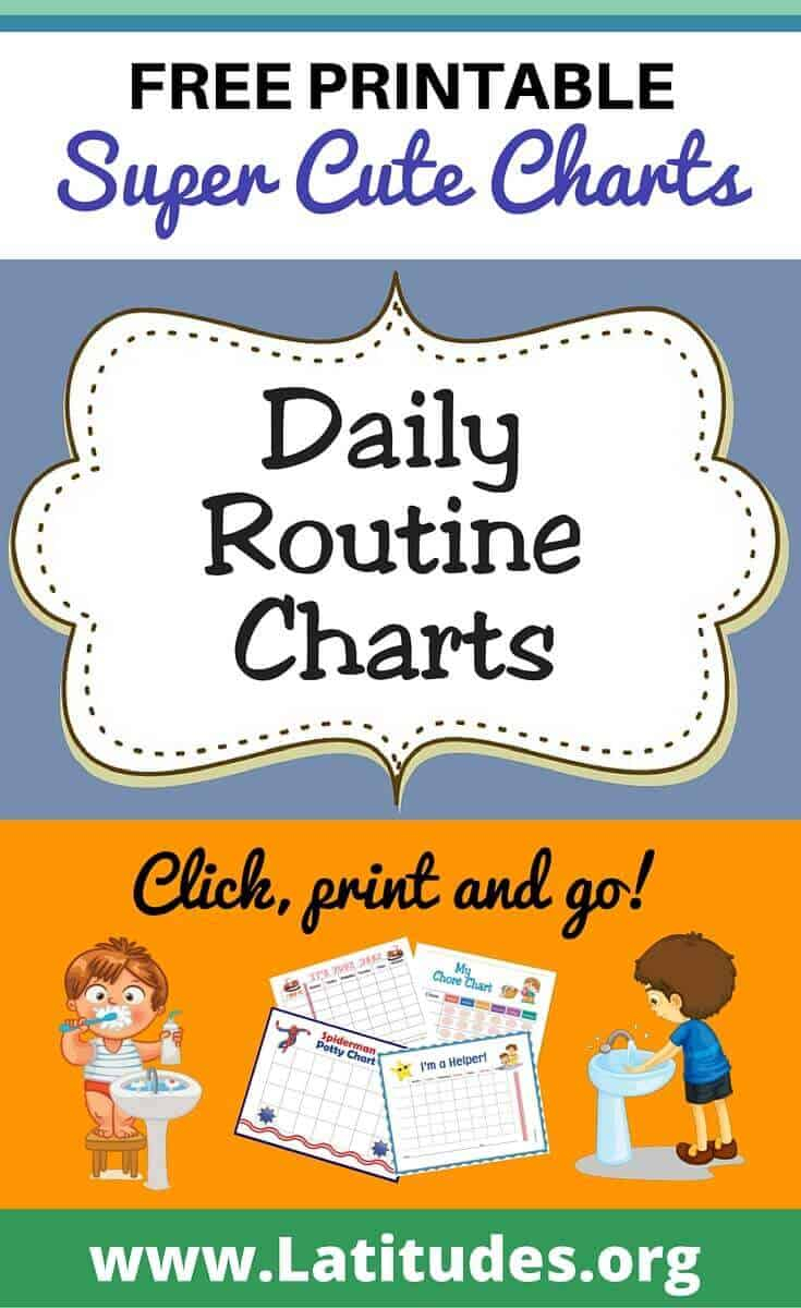 FREE Printable Daily Routine Charts For Kids ACN Latitudes