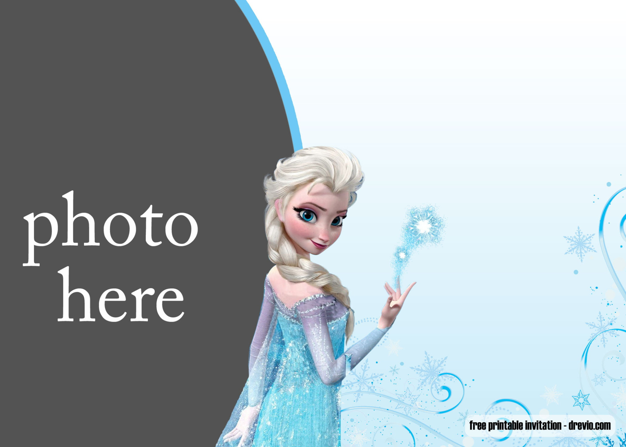 FREE Printable Elsa Frozen Invitation Templates DREVIO ...