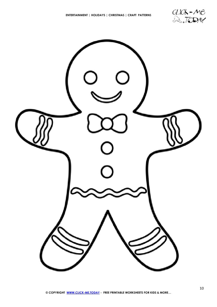 Free Printable Gingerbread Man