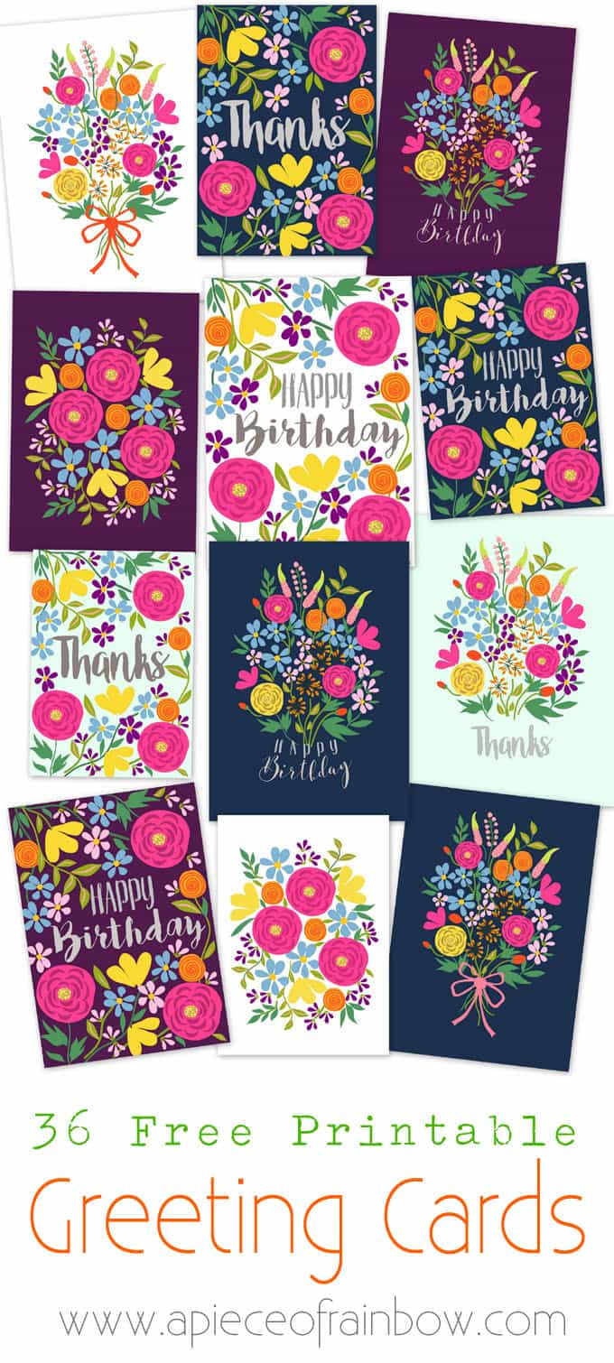 Free Printable Happy Birthday Card With Pop Up Bouquet A 