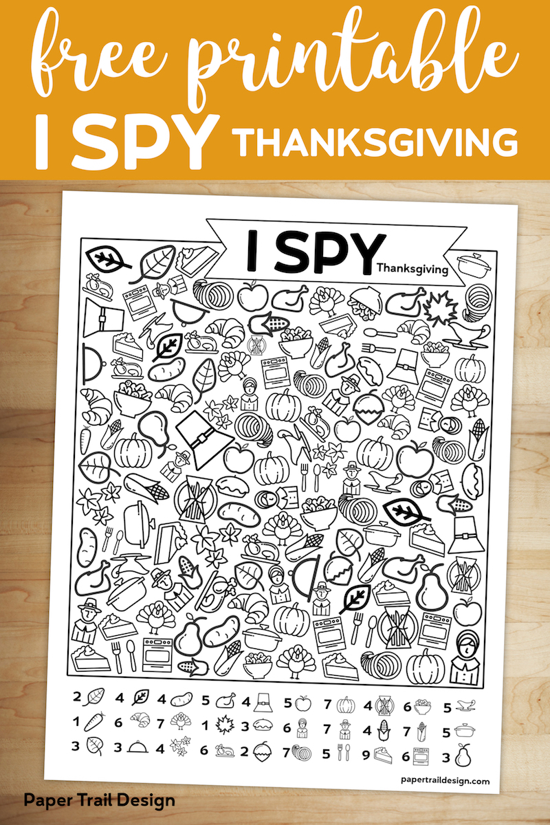 Free Printable I Spy Thanksgiving Activity Paper Trail 