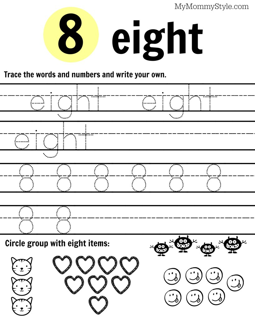 Free Printable Number Worksheets 1 9 My Mommy Style