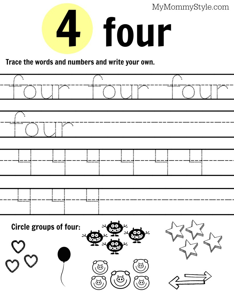 Free Printable Number Worksheets 1 9 My Mommy Style