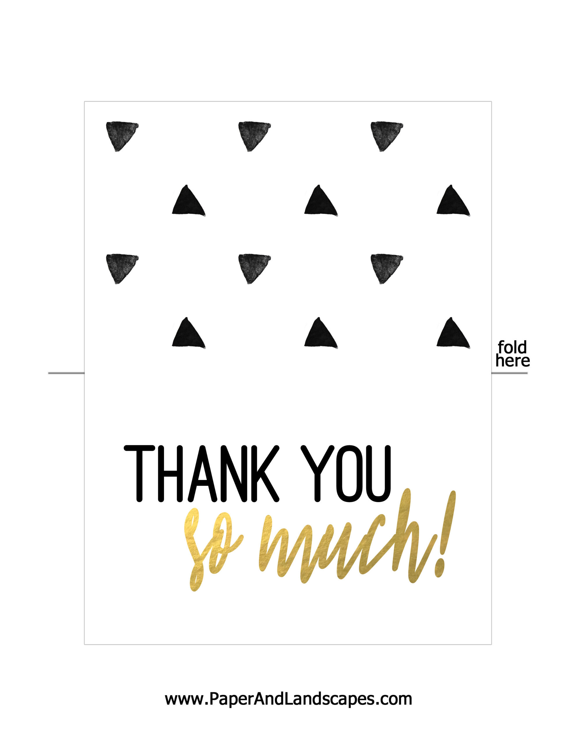 Free Printable THANK YOU CARDS Paper And Landscapes