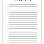 Free Printable To Do Checklist Template To Do Lists