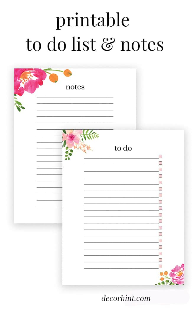 Free Printable To Do List For You Decor Hint