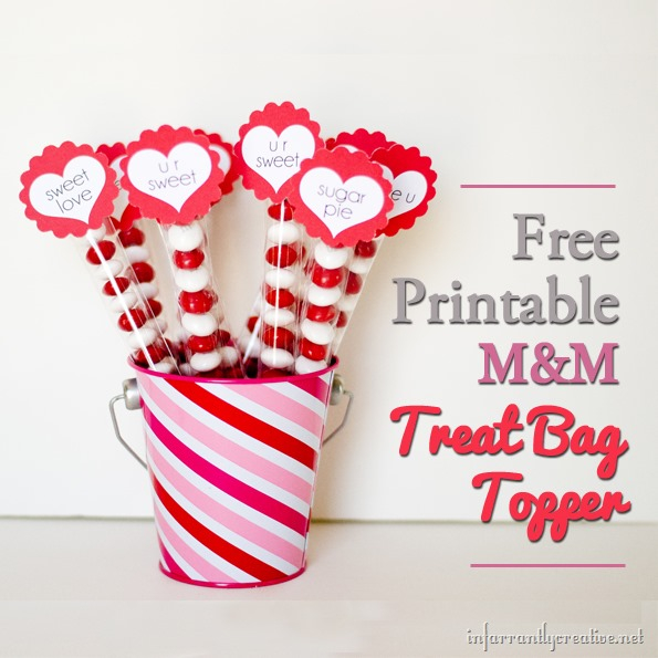 Free Printable Valentine s Day M M Treat Bag Toppers 