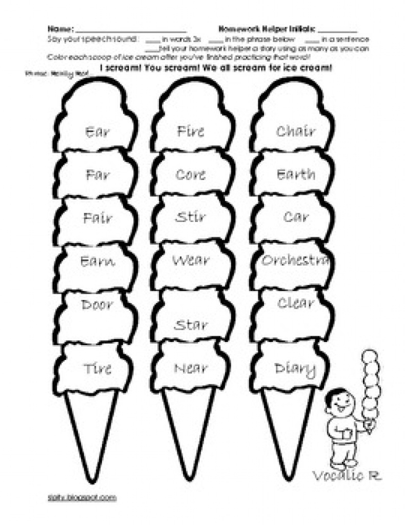 Free Printable Vocalic R Worksheets