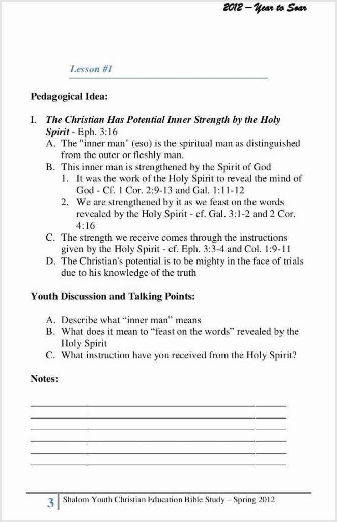 Free Printable Youth Bible Study Lessons