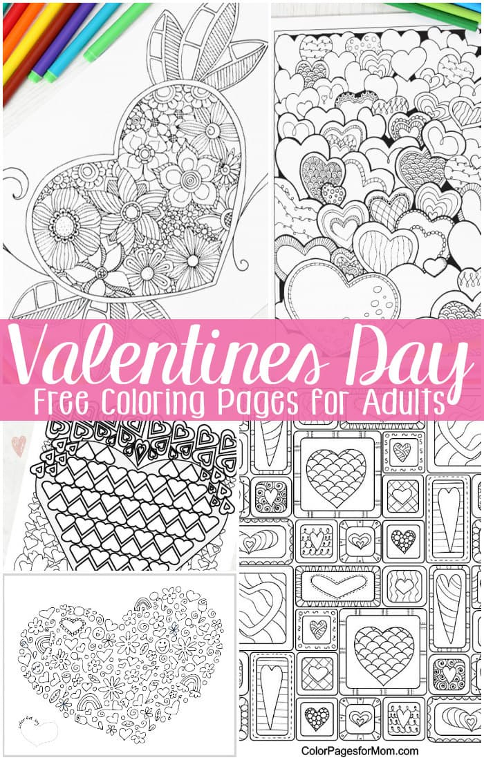 Free Valentines Day Coloring Pages For Adults Easy Peasy 