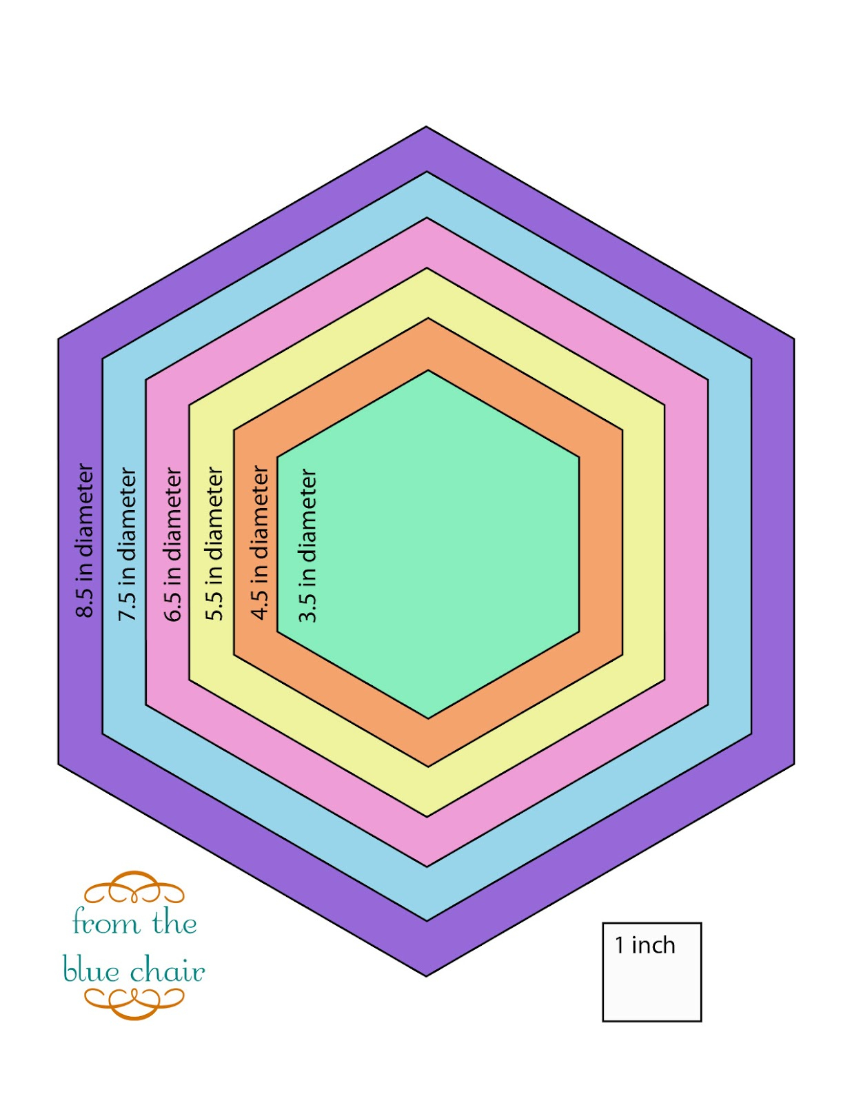 Free Printable 6 Inch Hexagon Template FreePrintableTM FreePrintableTM