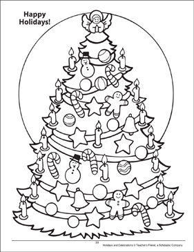 Happy Holidays Holidays And Celebrations Coloring Page 