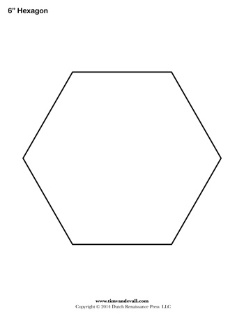 Hexagon Template 6 Inch Tim s Printables