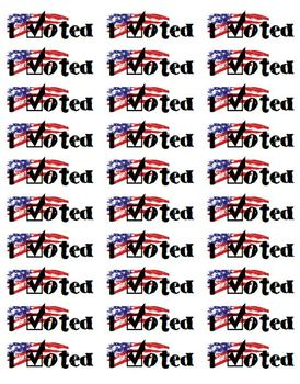 I Voted Printable Election Stickers For Mailing Labels By 