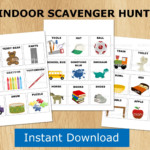 Indoor Scavenger Hunt Kids Printables Preschool Games Etsy