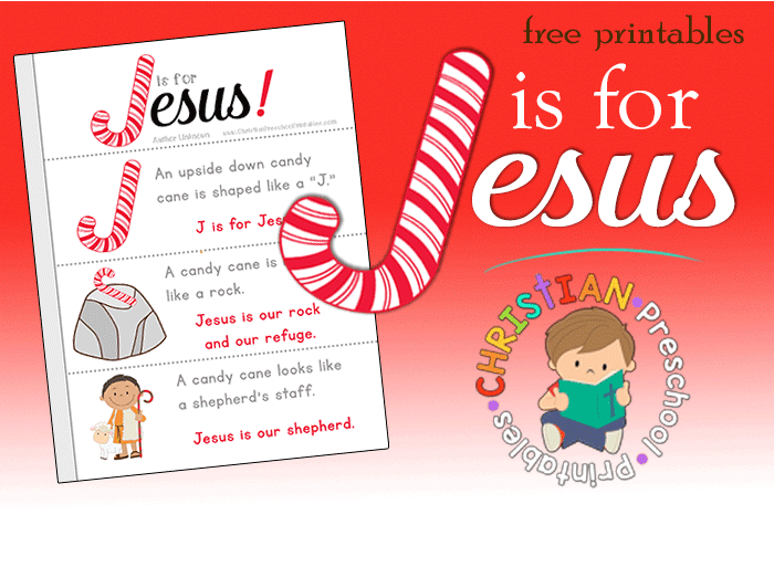 J Is For Jesus Candy Cane Printables